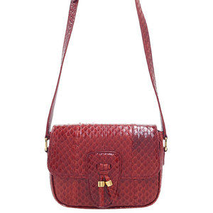 Celine Python Shoulder Bag Red